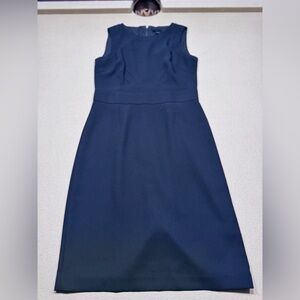 Banana Republic Black Sleeveless Midi Sheath Dress